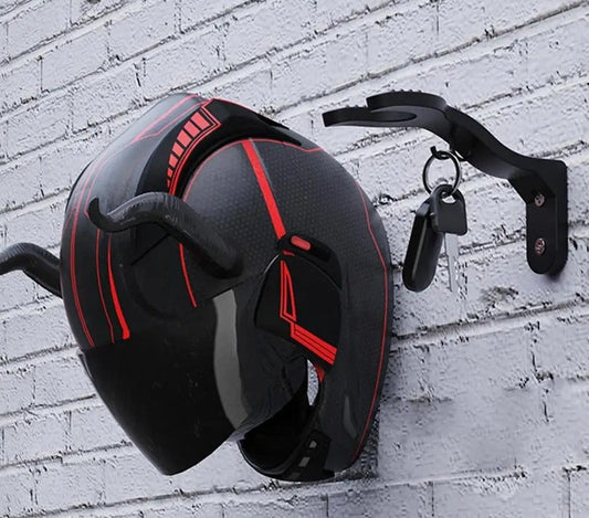 support-casque-moto-noir