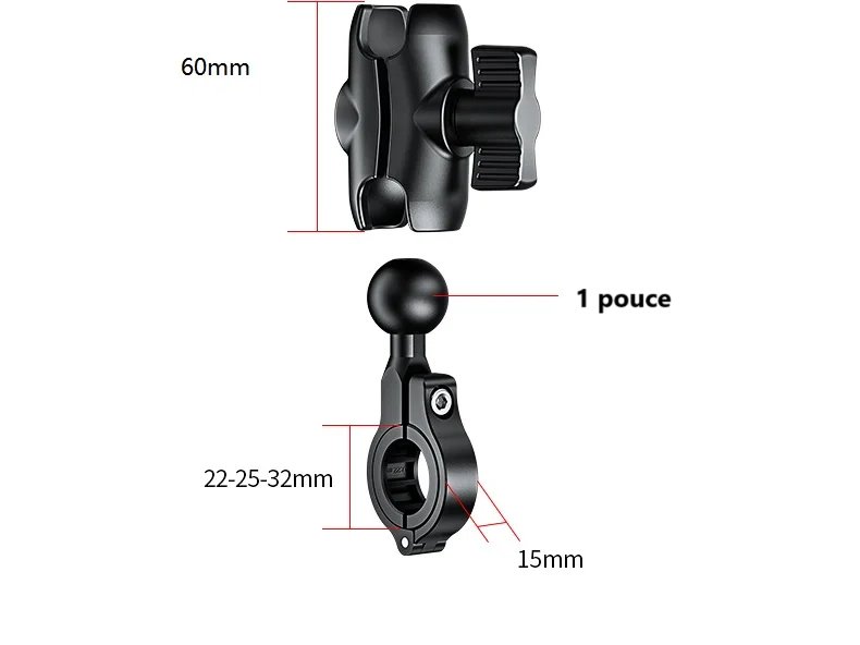 Support de téléphone avec chargeur sans - fil et/ou USB - Bad Max Gear