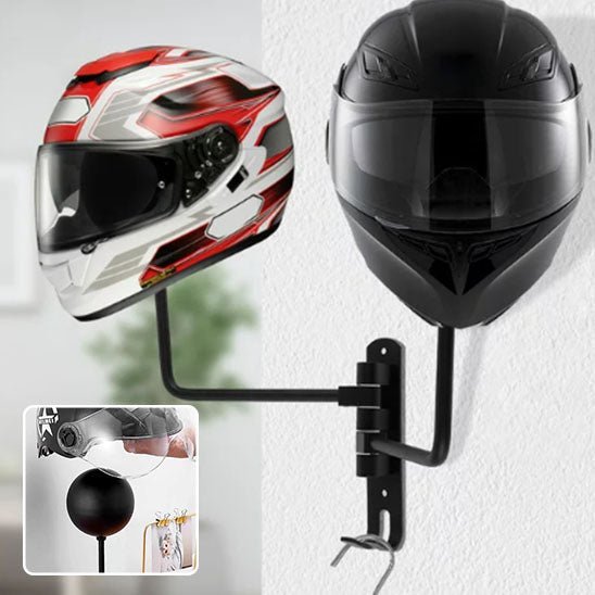 Support mural pour casque de moto avec crochets, rotation à 180° - Bad Max Gear